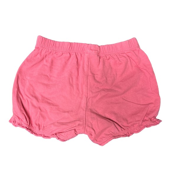 Carter's Toddler Baby Girls Pink Ruffle Short Shorts Size 12M Cotton - Picture 2 of 6